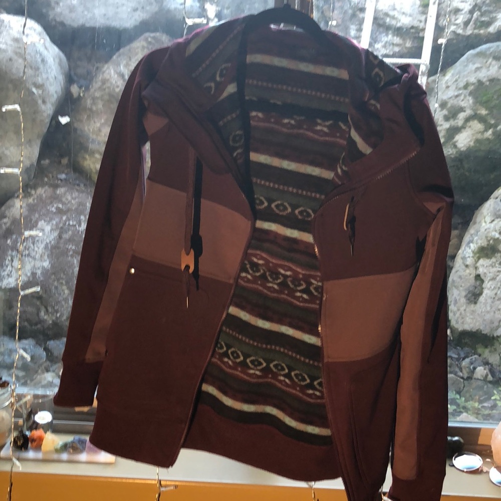 Marron/Purple Ski Fleece Jacket